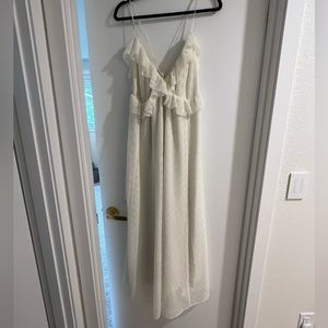 HM chiffon white dress